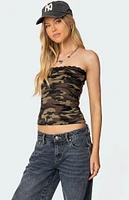 Edikted Lacey Camo Tube Top