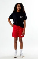 PacSun Kids Club Pac Red Mesh Soccer Shorts