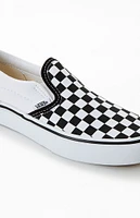 Vans Kids White & Checker Classic Slip-On Shoes