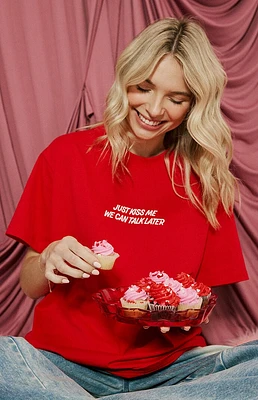 By Samii Ryan x Sweethearts Just Kiss Me Oversized T-Shirt