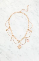 LA Hearts Karina Gold Charm Necklace