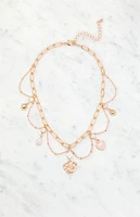 LA Hearts Karina Gold Charm Necklace