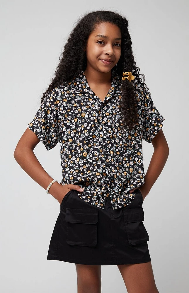 PacSun Kids Cropped Camp Shirt