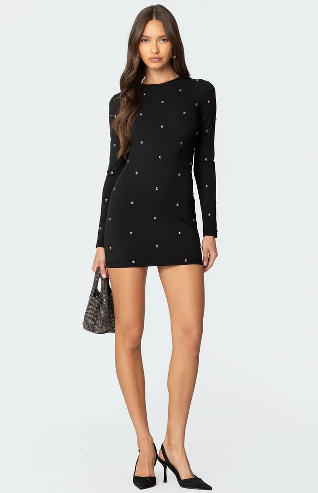 Edikted Solace Studded Mini Dress