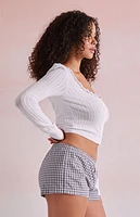 Beverly and Beck Plaid Micro Boxer Shorts
