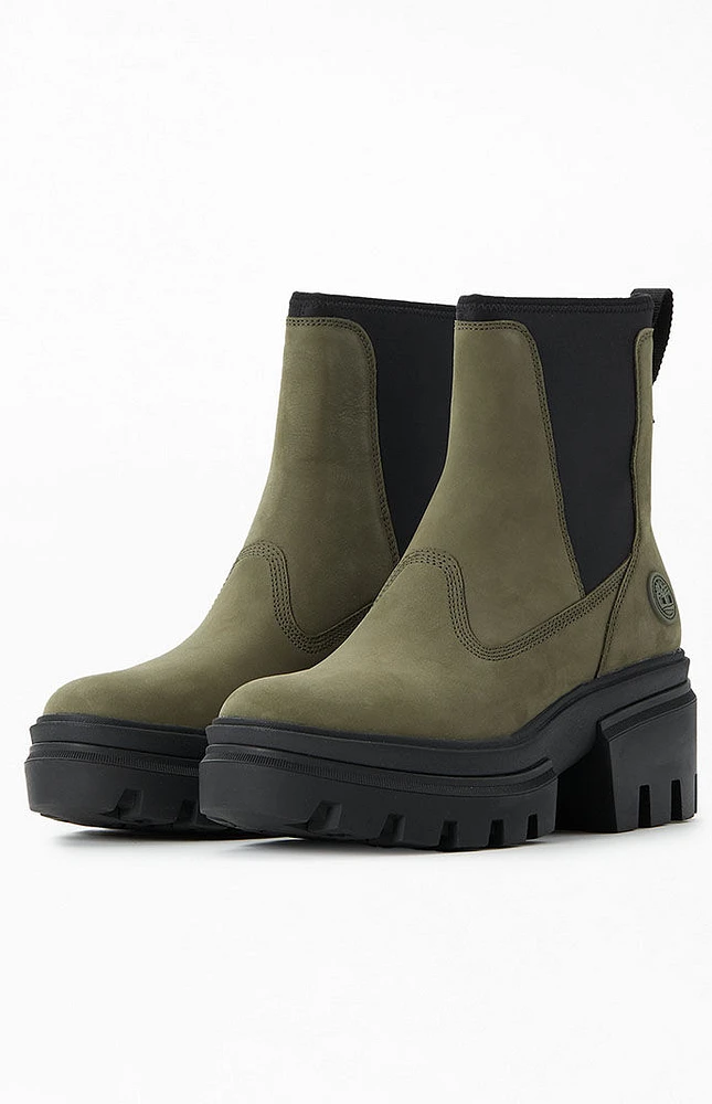 Timberland Women's Green Everleigh Chelsea Boots