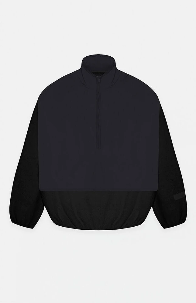 Fear of God Essentials Black Nylon Fleece Mock Neck Sweatshirt