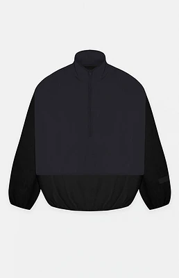 Fear of God Essentials Black Nylon Fleece Mock Neck Sweatshirt