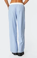 Edikted Erez Contrast Waist Striped Pants