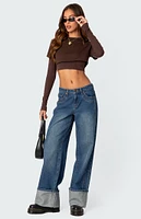 Edikted Vick Layered Cropped T-Shirt