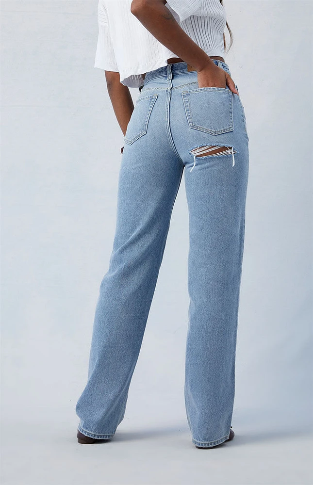 PacSun Eco Light Indigo Ripped '90s Boyfriend Jeans