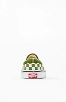 Vans Kids Green & White Checker Classic Slip-On Shoes