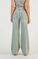 PacSun Casey Low Rise Baggy Jeans Light Indigo