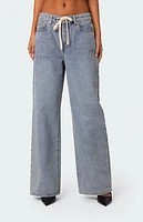 Edikted Wynn Low Rise Oversized Jeans