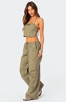 Edikted Fey Cargo Parachute Pants