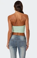 Edikted Cinched Strapless Triangle Top