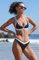 PacSun Black Shona V High Cut Bikini Bottom