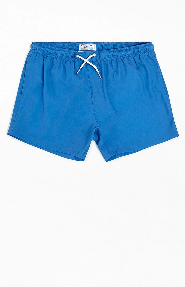 Bermies Navy To Cactus 4.75" Swim Trunks