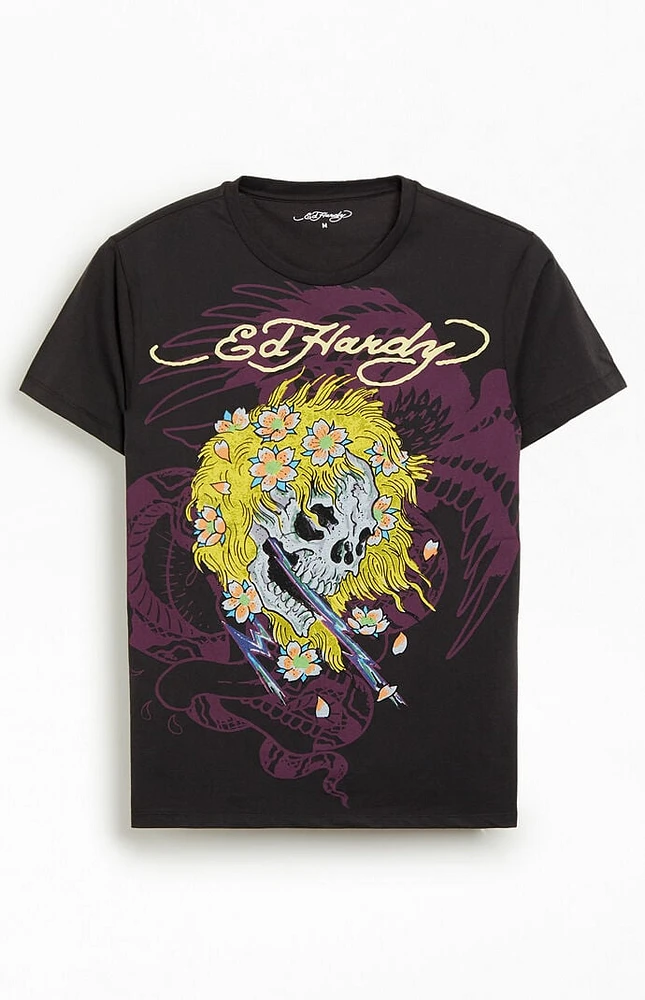 Ed Hardy Yellow Hair Skull T-Shirt