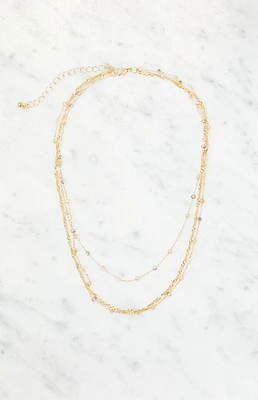 LA Hearts Stone Layer Necklace