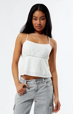 Lace Tie Back Cami Top