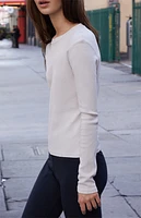 John Galt Cream Zelly Long Sleeve Top