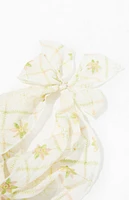 LA Hearts Flower Embroidered Headscarf