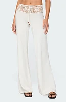 Edikted Kirsty Crochet Waist Knit Pants