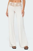 Edikted Kirsty Crochet Waist Knit Pants