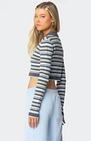 Edikted Giulia Stripey Ribbed Knit Top