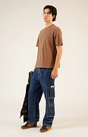 Pacsun Brown Solid Waffle Knit T-Shirt