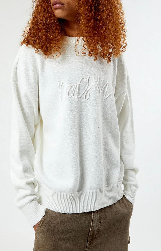 PacSun Script Applique Crew Neck Sweater