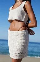 LA Hearts Jocelyn Crochet Mini Skirt