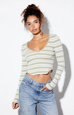 LA Hearts Woodland V-Neck Sweater
