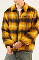 PacSun Yellow Brushed Plaid Jacket