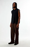 Pacsun Black Cut Off Muscle T-Shirt