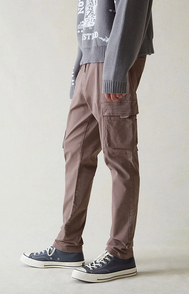 PacSun Eco Stretch Canvas Taupe Slim Cargo Pants