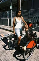 John Galt White Woven Tank Top