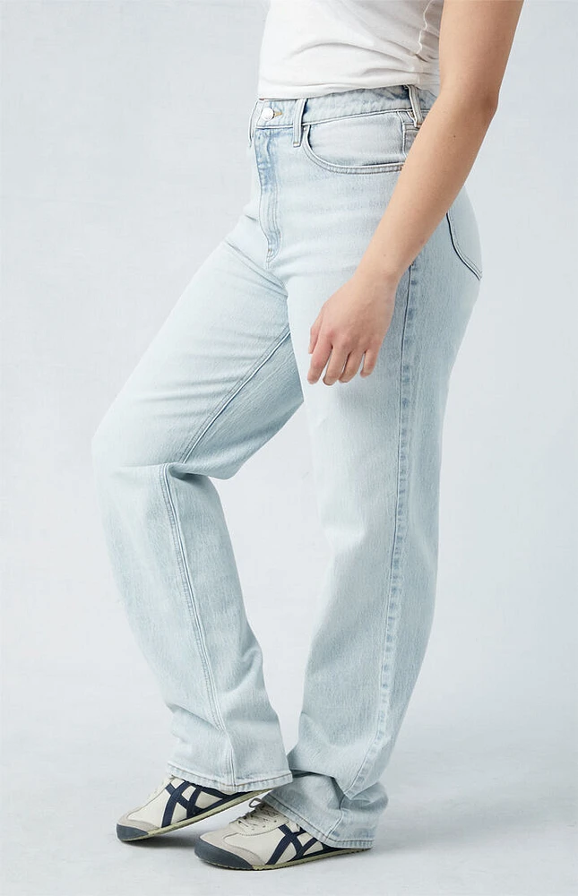 PacSun Stretch Light Indigo Curve '90s Boyfriend Jeans