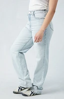 PacSun Stretch Light Indigo Curve '90s Boyfriend Jeans