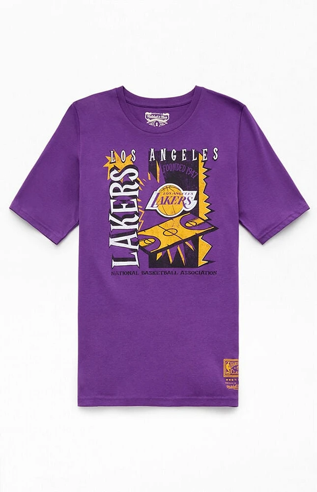 Mitchell & Ness Kids LA Lakers Retro 90’s Poster T-Shirt