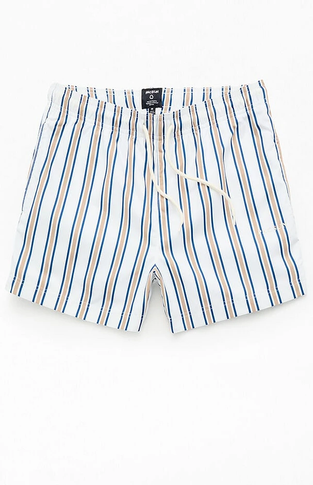Pacsun St. Tropez Striped Eco 4.5" Swim Trunks