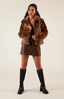 Pacsun Leopard Faux Fur Jacket