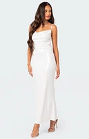 Edikted Nellie Sequin Open Back Maxi Dress