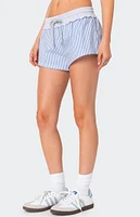 Edikted Riva Striped Contrast Shorts