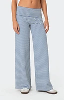 Edikted Lilah Striped Fold Over Pants