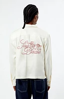 Pacsun Graphic Long Sleeve Cropped Camp Shirt