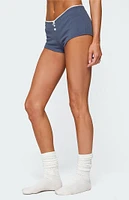 Edikted Isela Contrast Pointelle Shorts