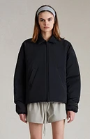 Fear of God Essentials Women's Jet Black Filled Bomber Jacket