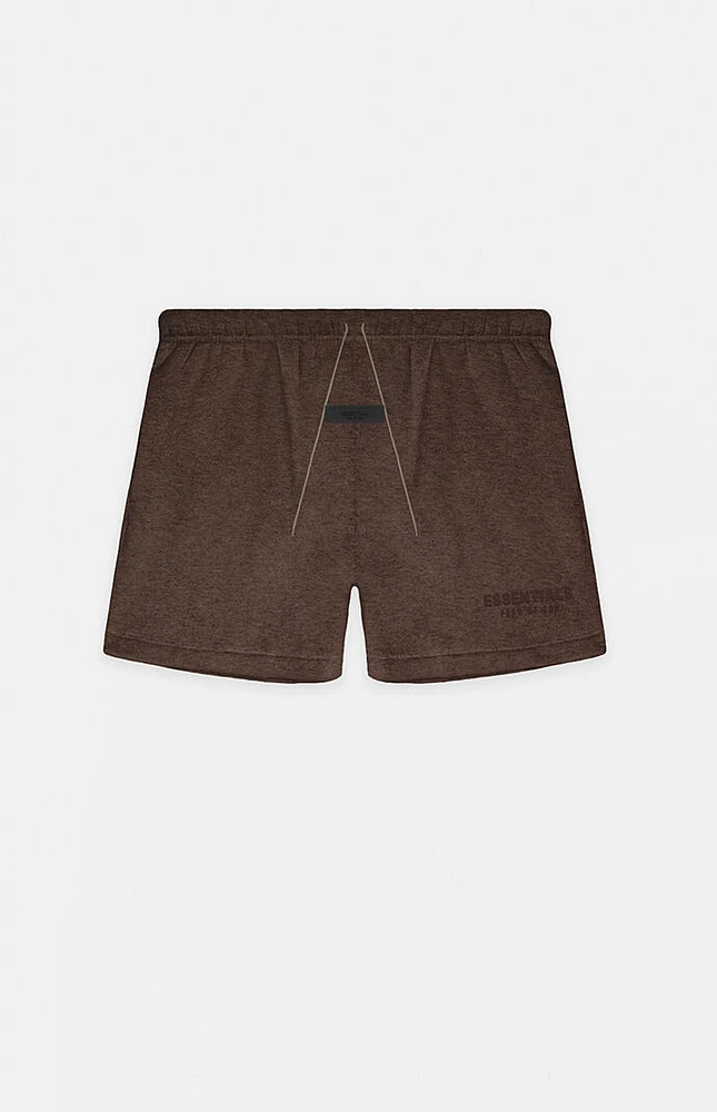 Kids Fear of God Essentials Heather Wood Sweat Shorts